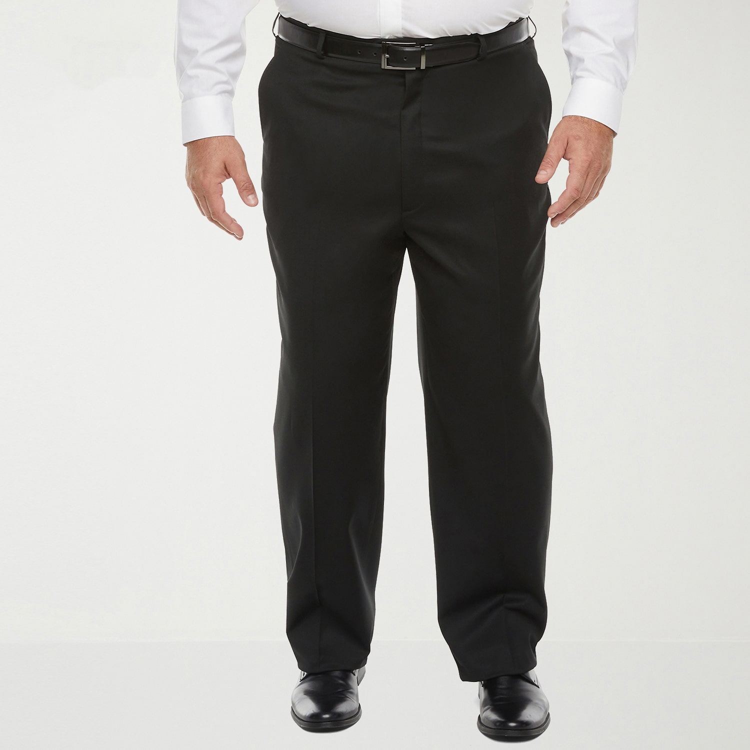 Stafford Coolmax All Season Ecomade Mens Big and Tall Classic Fit Flat Front Suit Pant