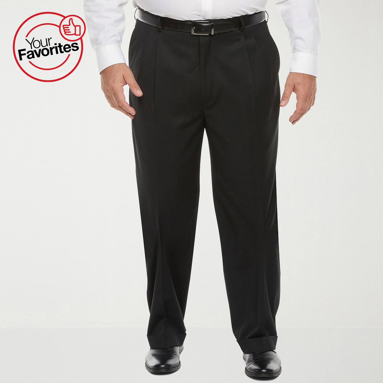 Stafford Coolmax All Season Ecomade Mens Big and Tall Stretch Fabric Classic Fit Pleated Front Suit Pant