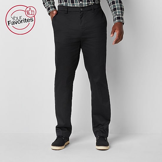 St. John's Bay Universal Easy Care Extender Mens Classic Fit Big and Tall Flat Front Pant