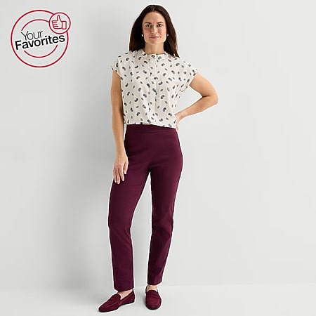 Liz Claiborne Lisa Womens Flare Capri Pant, Color: White - JCPenney