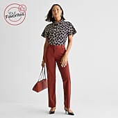 Liz Claiborne Audra Womens Straight Mid Rise Trouser