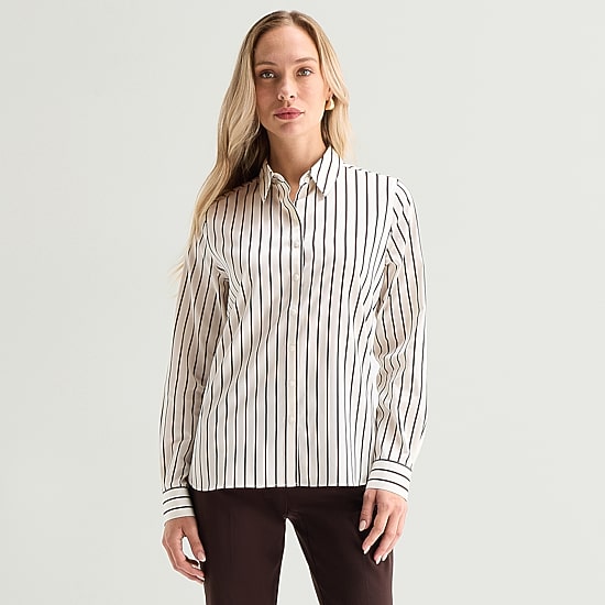Liz Claiborne Womens Cuffed Long Sleeve Regular Fit Button-Down Shirt
