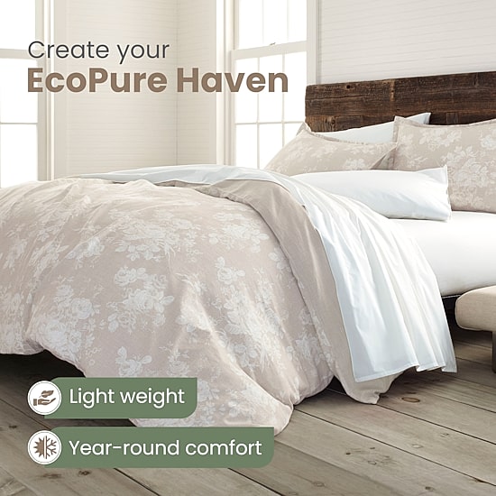 Ecopure Sienna Comfort Wash Floral Midweight Comforter Set