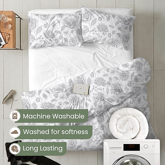 Ecopure Meadow Walk Comfort Wash Floral Midweight Comforter Set