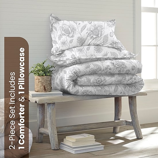 Ecopure Meadow Walk Comfort Wash Floral Midweight Comforter Set