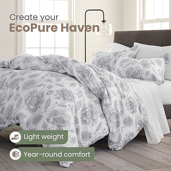 Ecopure Meadow Walk Comfort Wash Floral Midweight Comforter Set