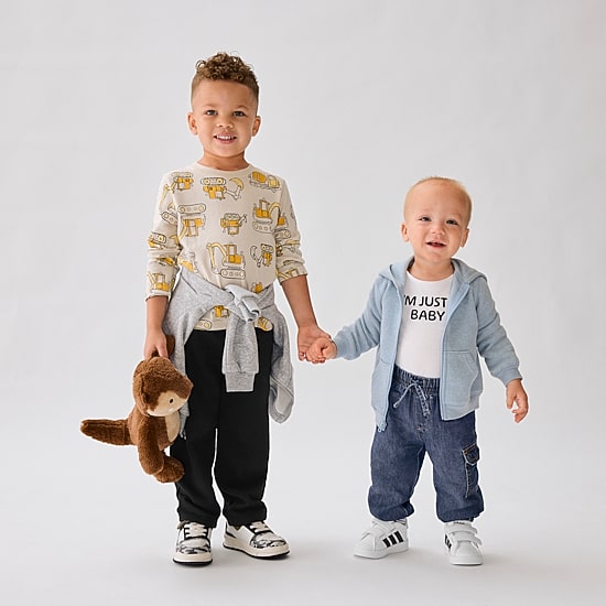 Okie Dokie Baby Boys Adjustable Waist Jogger Denim Jean