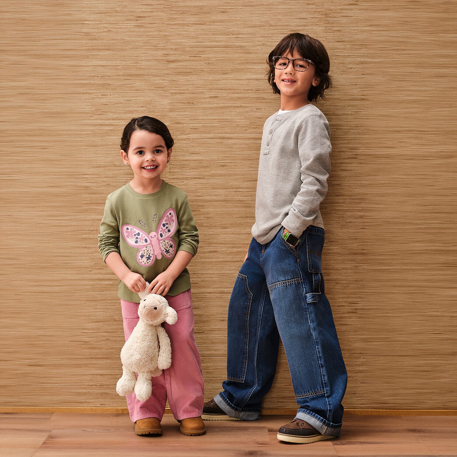 Okie Dokie Toddler & Little Girls Wide Leg Regular Fit Corduroy Pant