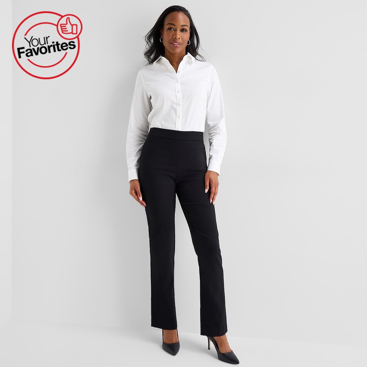 Liz Claiborne Lisa Womens Tall Straight Pull-On Pant