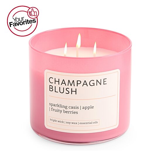 Distant Lands 14oz Champagne Blush 3-Wick Scented Jar Candle