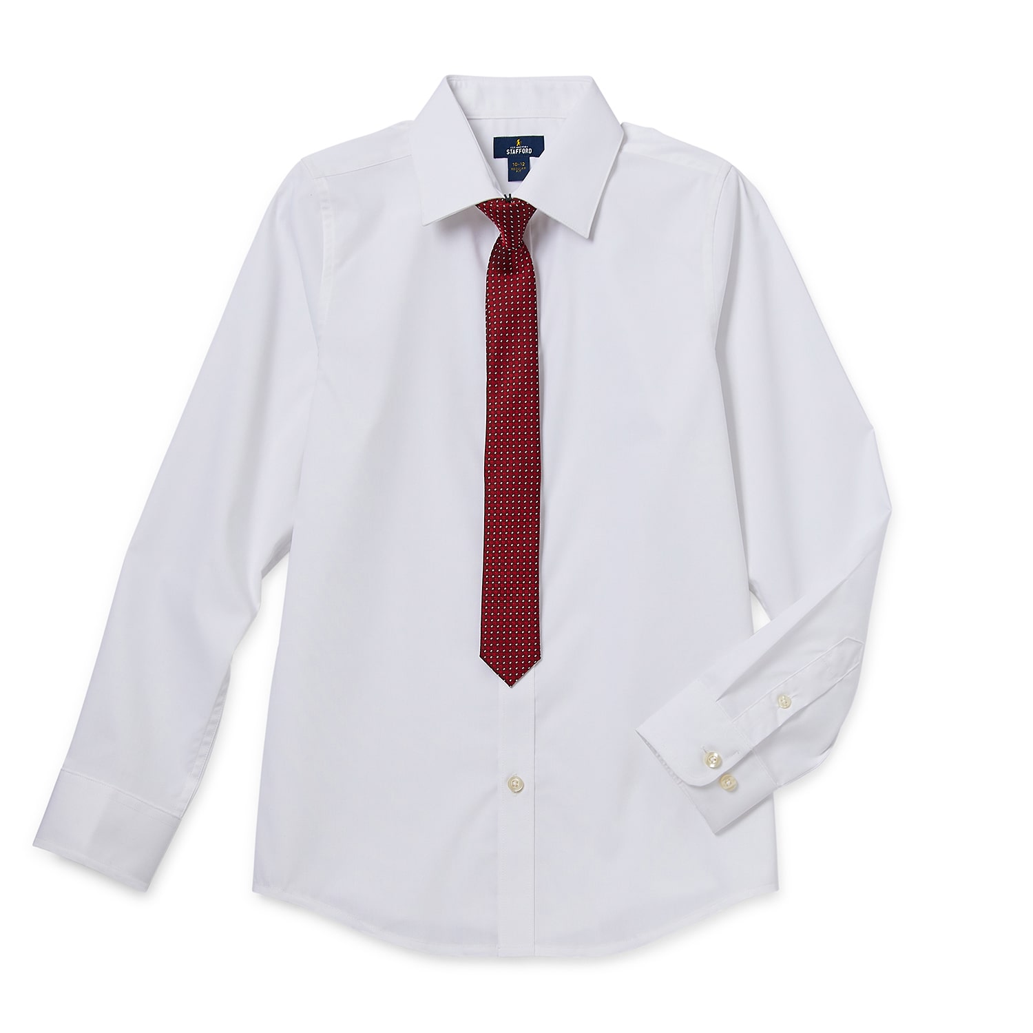 Stafford Little & Big Kid Boys Point Collar Long Sleeve Dress Shirt
