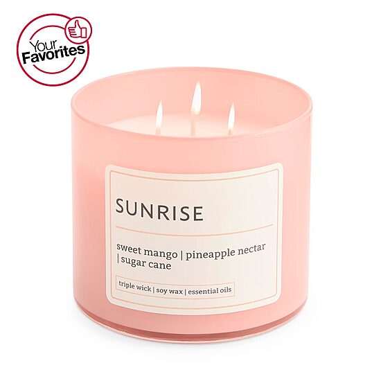 Distant Lands 14oz  Sunrise 3-Wick Scented Jar Candle