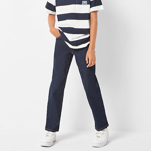 Thereabouts Little & Big Kid Boys Adjustable Waist Stretch Fabric Straight Leg Jean, 20, Blue