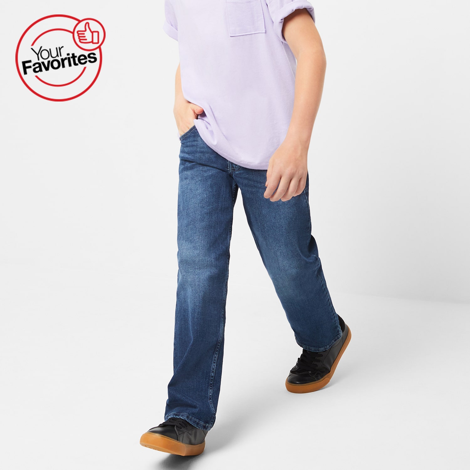 Thereabouts Little & Big Kid Boys Adjustable Waist Stretch Fabric Relaxed Fit Jean