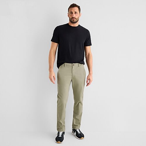 St. John's Bay Stretch Chino Mens Slim Fit Flat Front Pant, 32 32, Green