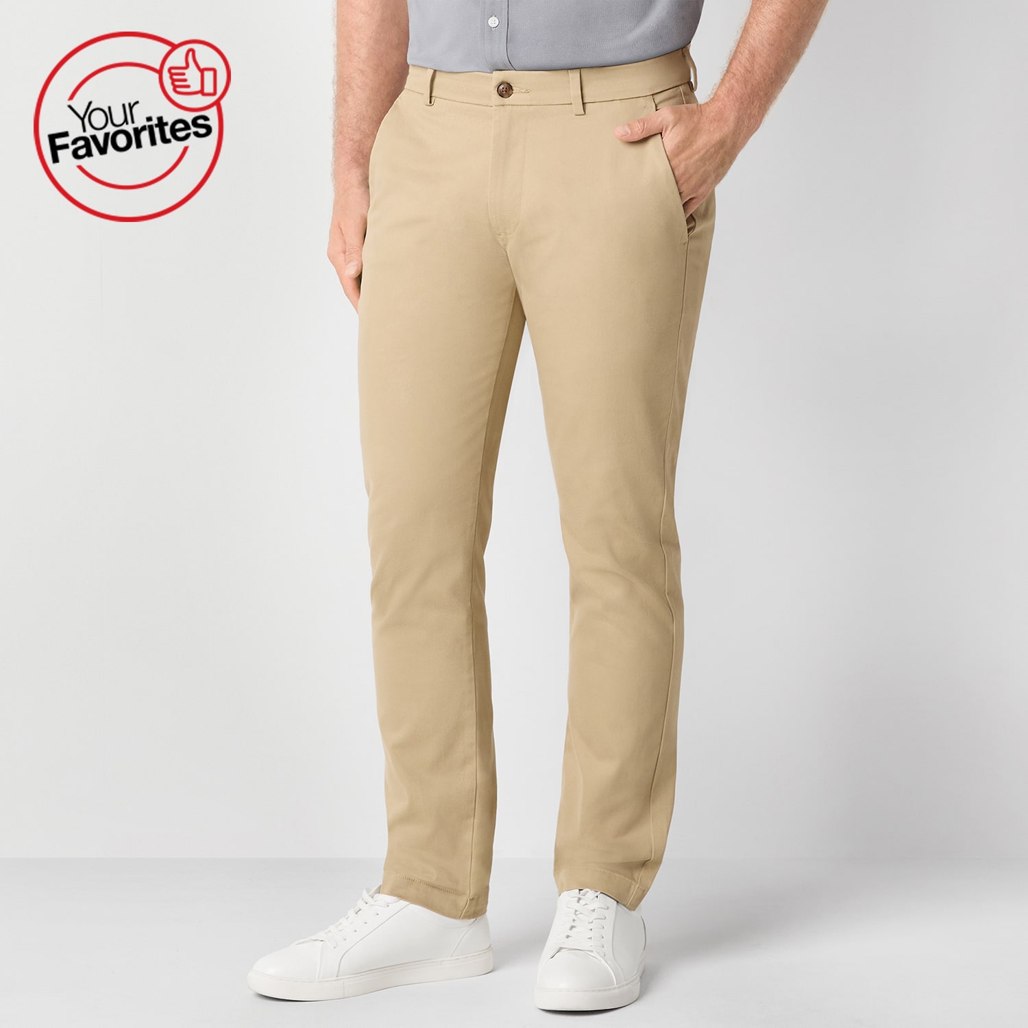 St. John's Bay Stretch Chino Mens Slim Fit Flat Front Pant