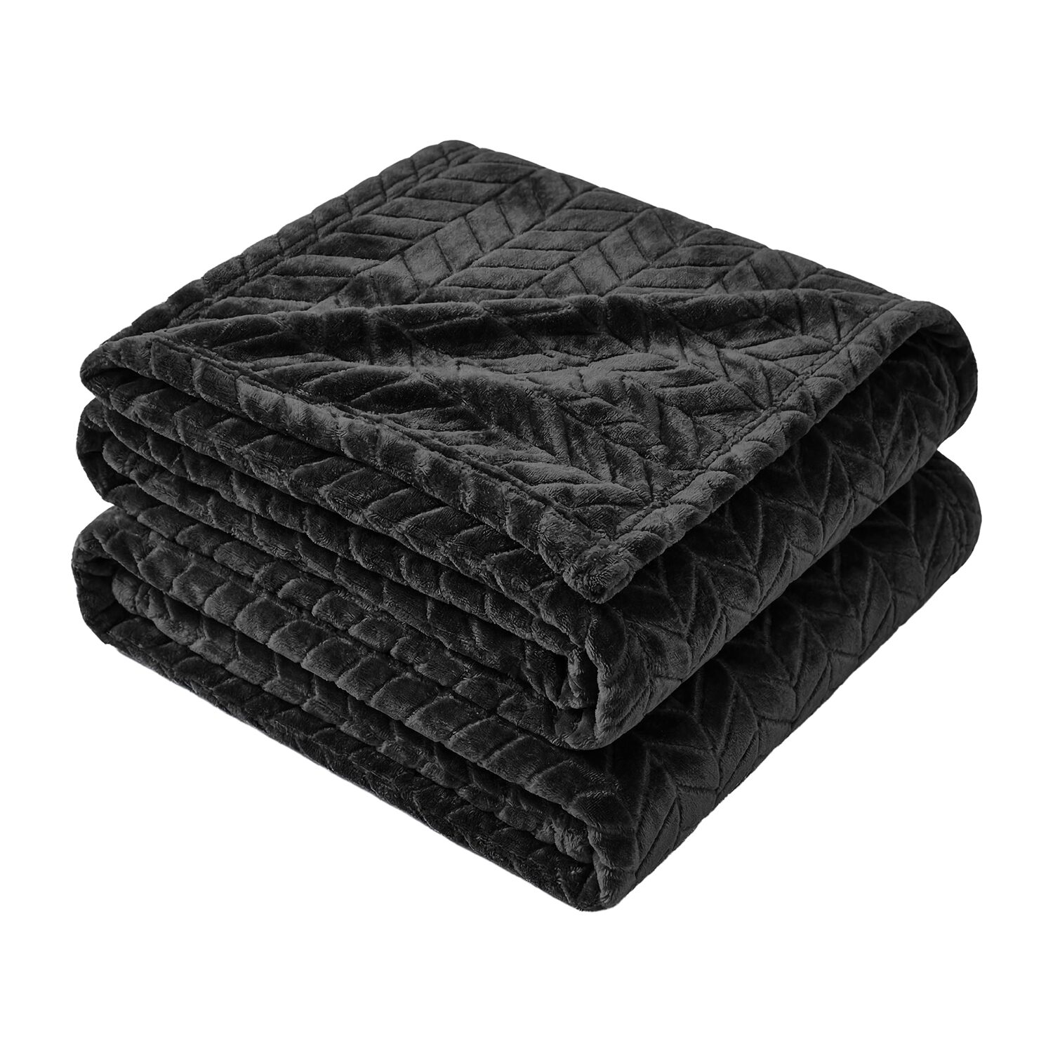 SUPERIOR® Hope All Season Herringbone Embossed Chevron Fleece Blanket