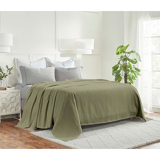 SUPERIOR® Milan Cotton Dobby Jacquard All Season Striped Blanket