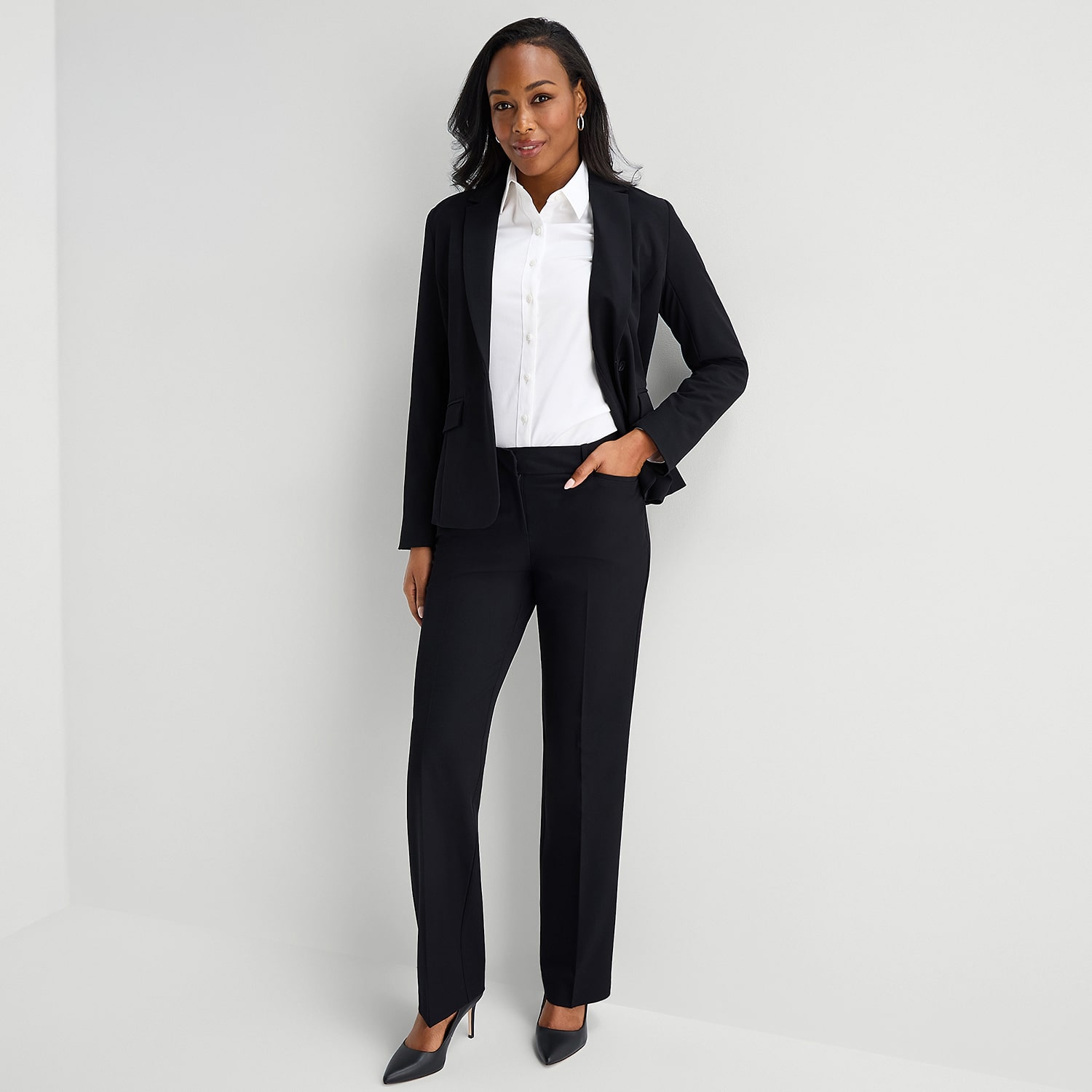 Liz Claiborne Audra Womens Straight Mid Rise Trouser