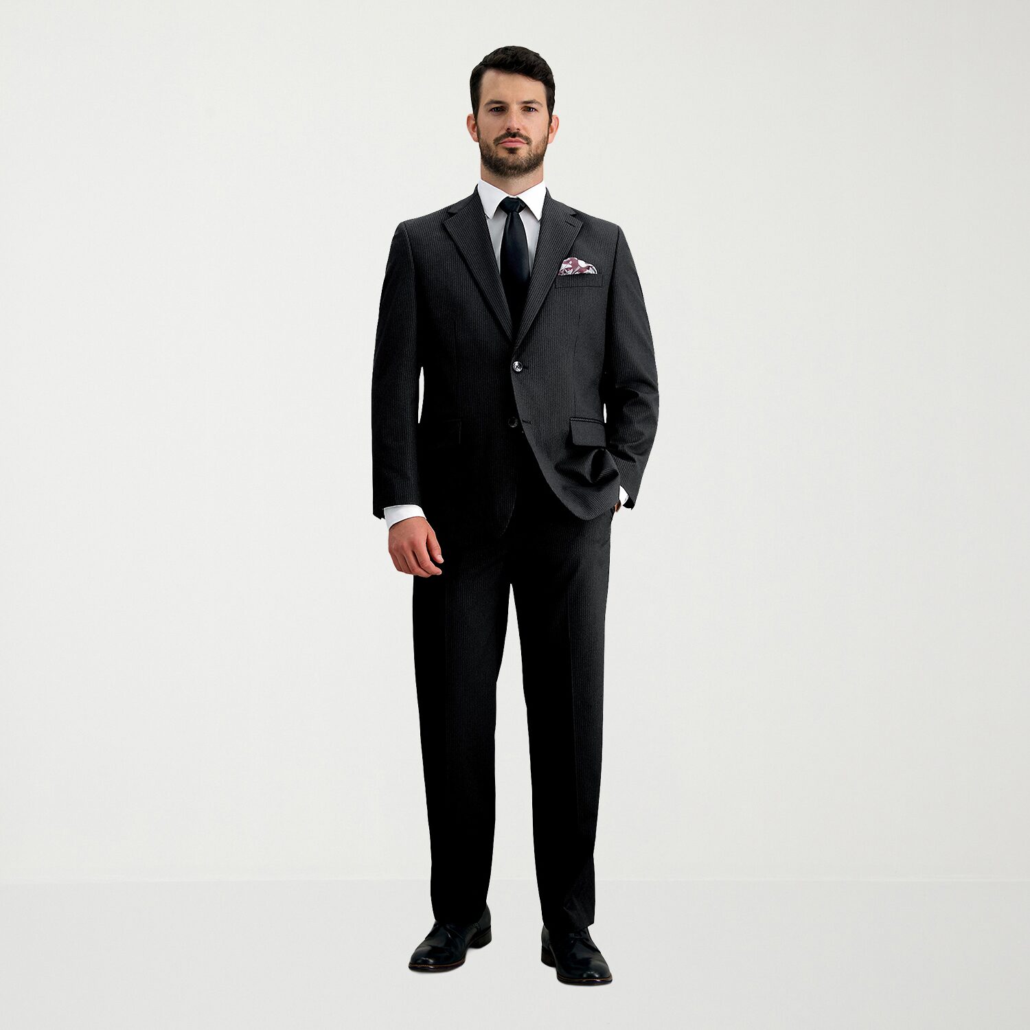Haggar JMH Mens Classic Fit Striped Suit Jacket