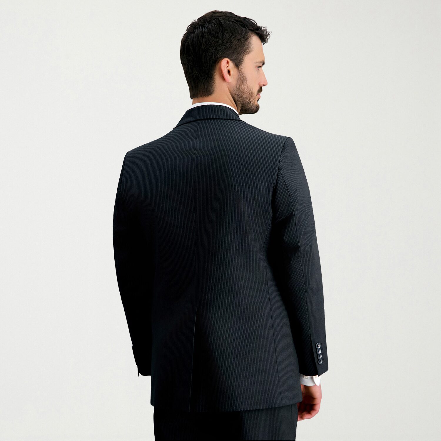 Haggar JMH Mens Classic Fit Striped Suit Jacket