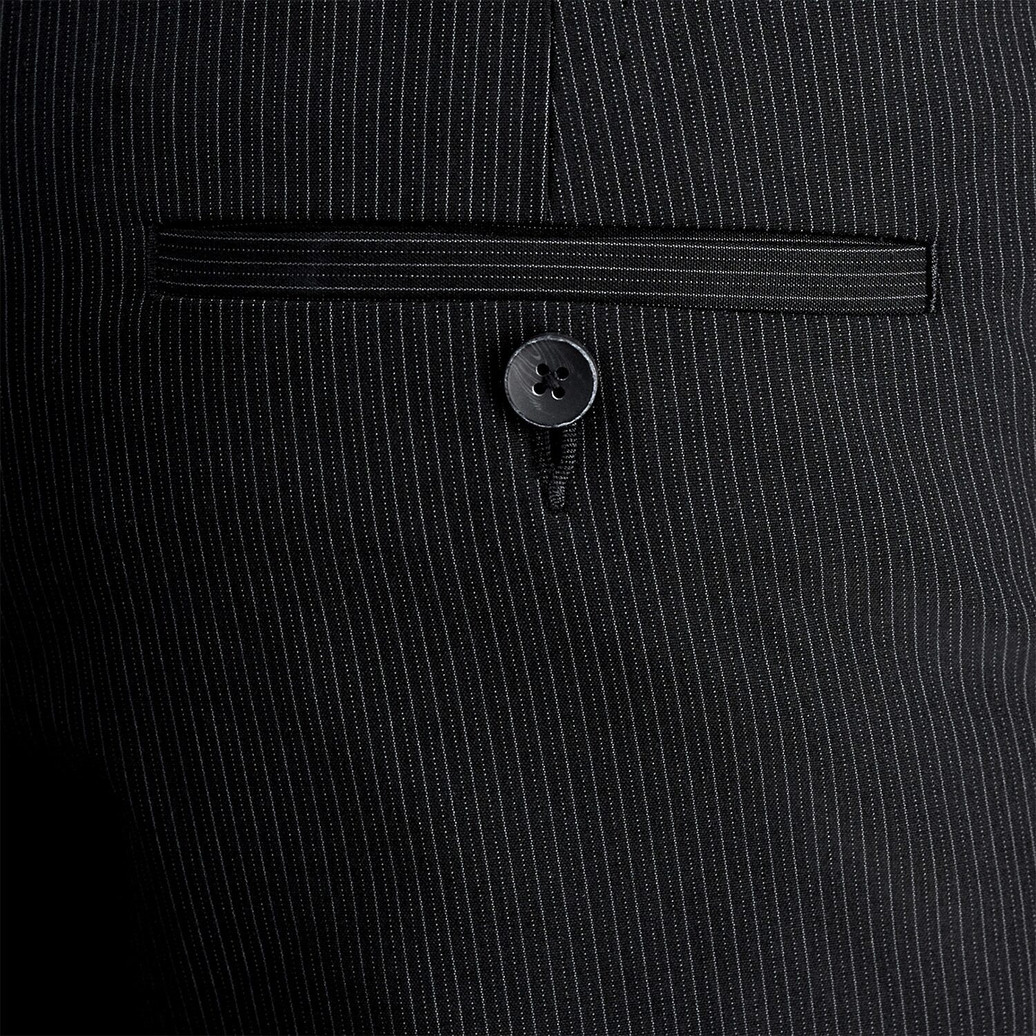 Haggar JMH Mens Stretch Fabric Classic Fit Striped Flat Front Suit Pant