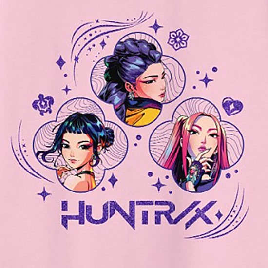 Girls Crew Neck Short Sleeve Regular Fit KPOP Demon Hunters Graphic T-Shirt