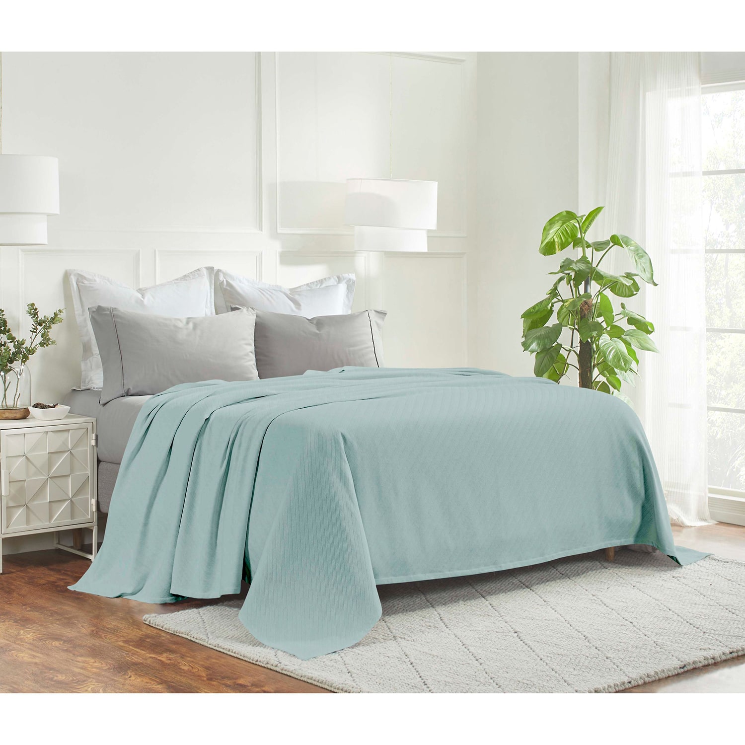 SUPERIOR® Milan Cotton Dobby Jacquard All Season Striped Blanket