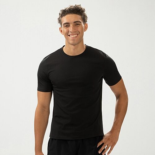 Dolfin Unisex Adult Quick Dry Short Sleeve Rash Guard Swimsuit Top In Black