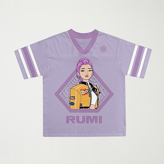Little & Big Kid Girls V Neck KPOP Demon Hunters Short Sleeve Jersey