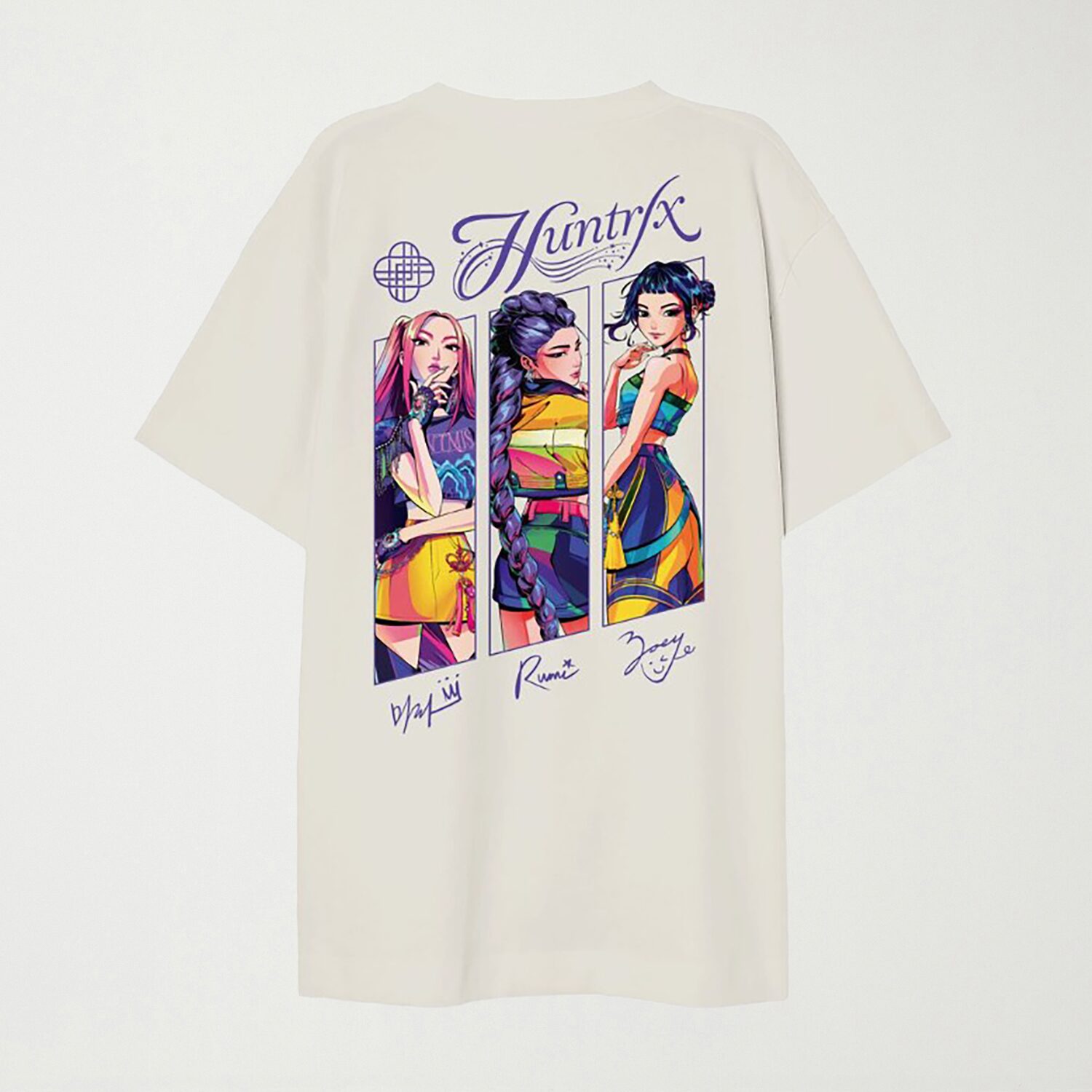 Girls Crew Neck Long Sleeve Regular Fit KPOP Demon Hunters Graphic T-Shirt