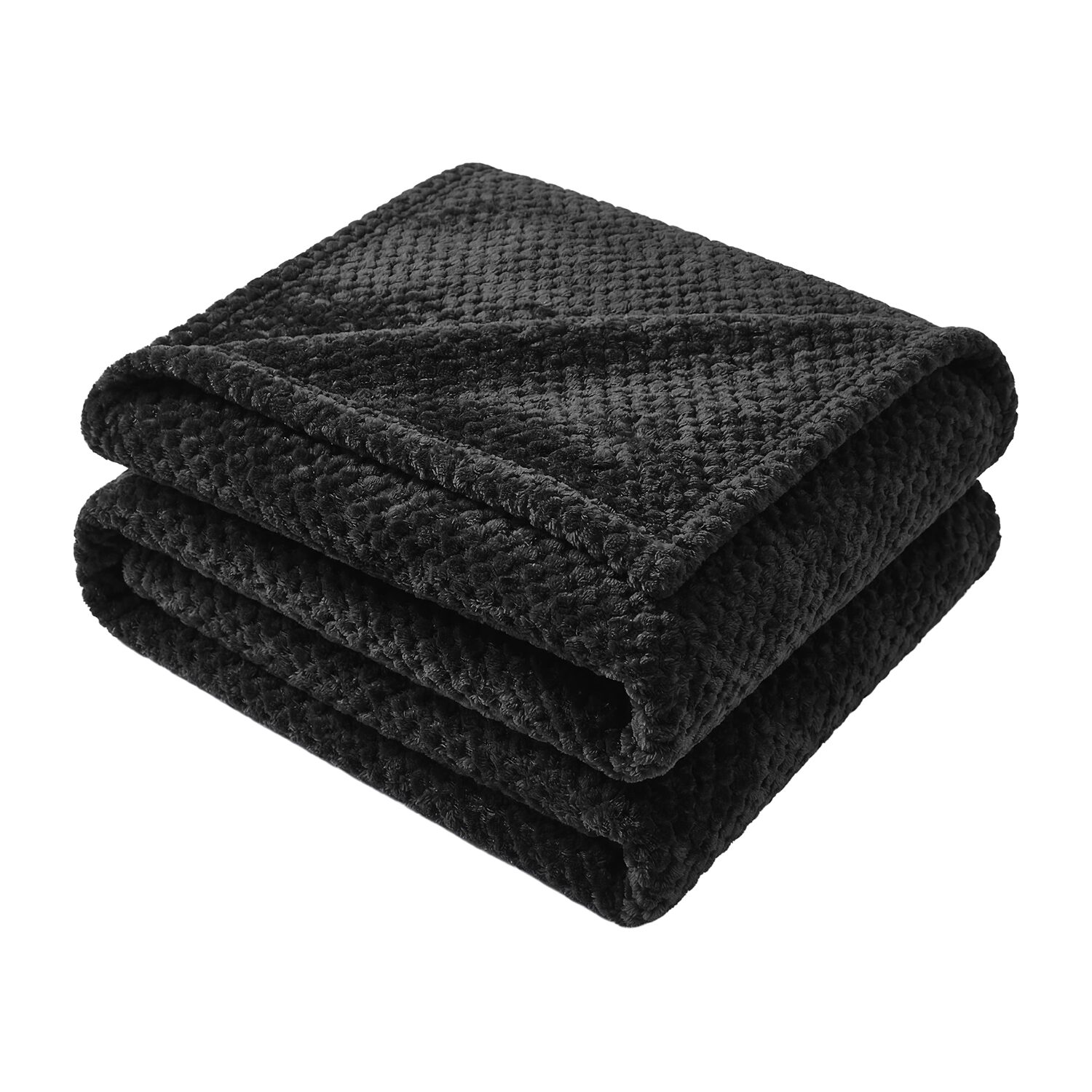 SUPERIOR® Lily Textured Lightweight Pebbled Weave Durable Fleece Hypoallergenic Blanket
