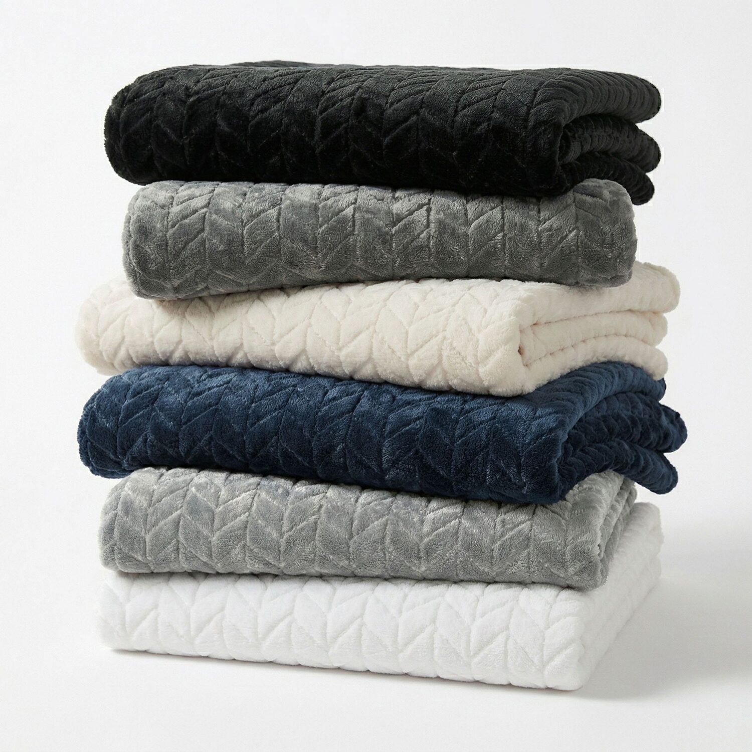 SUPERIOR® Hope All Season Herringbone Embossed Chevron Fleece Blanket