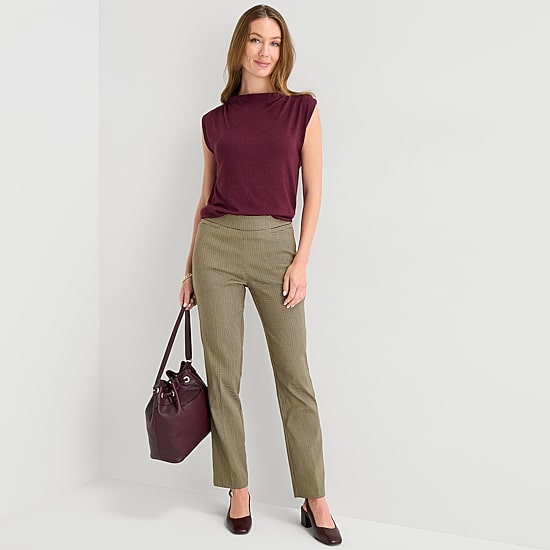 Liz Claiborne Lisa Womens Straight Pull-On Pant