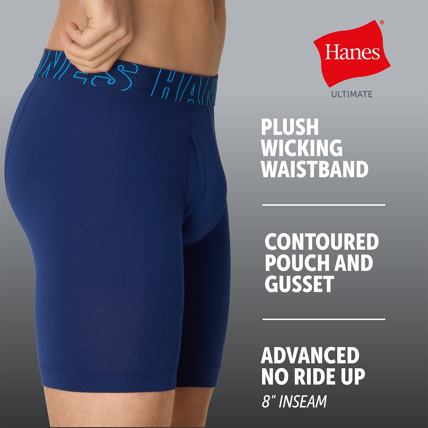 Hanes Mens 4 Pack Boxer Briefs Udxla4