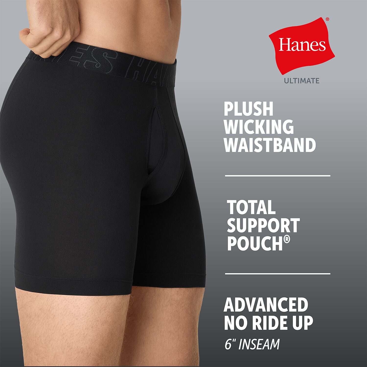 Hanes Mens 4 Pack Boxer Briefs Udsba4