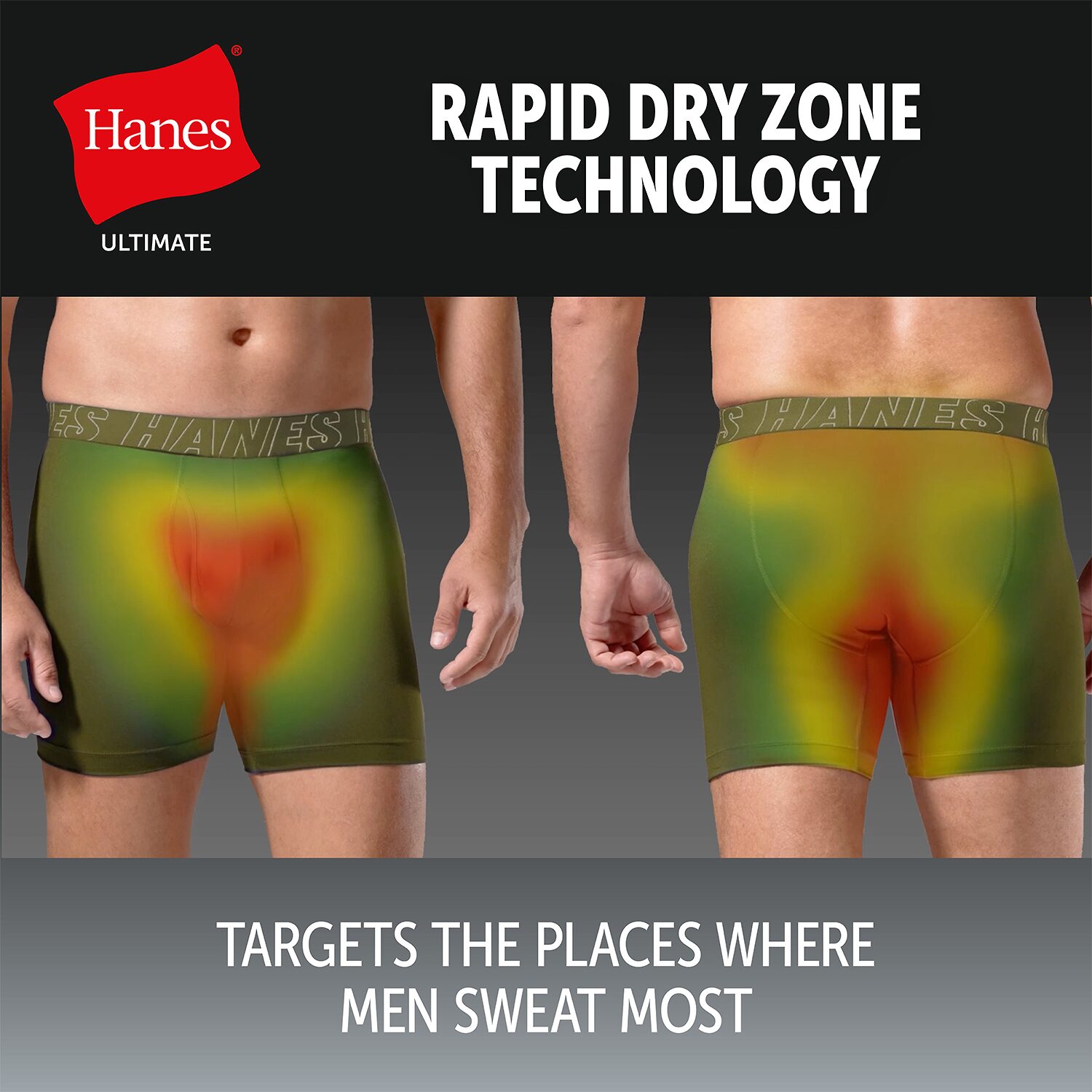 Hanes Mens 4 Pack Boxer Briefs Udsba4