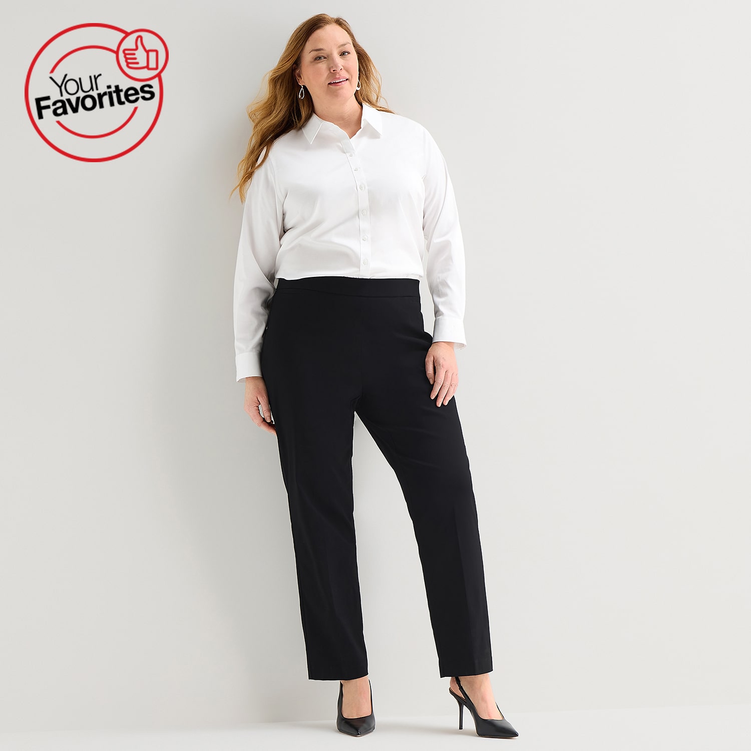 Liz Claiborne Lisa Womens Straight Pull-On Pant
