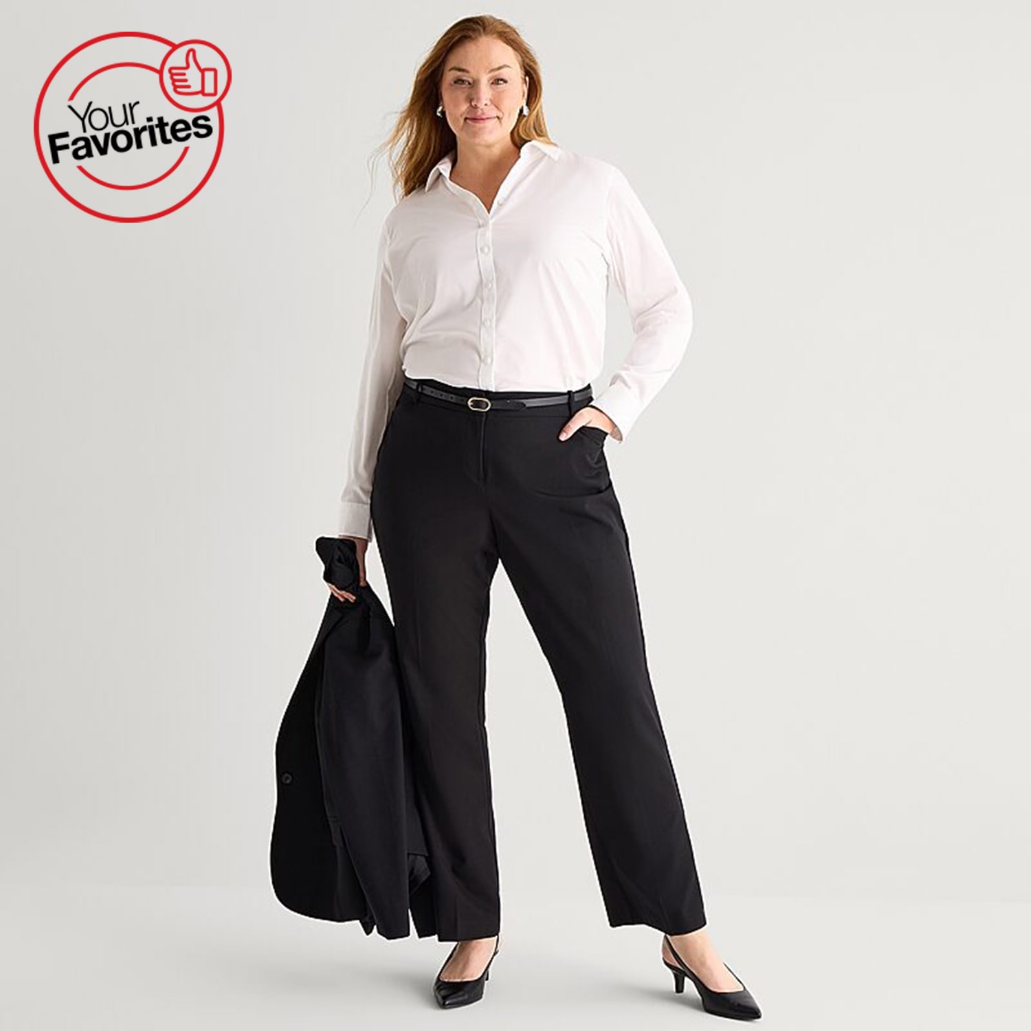 Liz Claiborne Audra Womens Straight Mid Rise Trouser