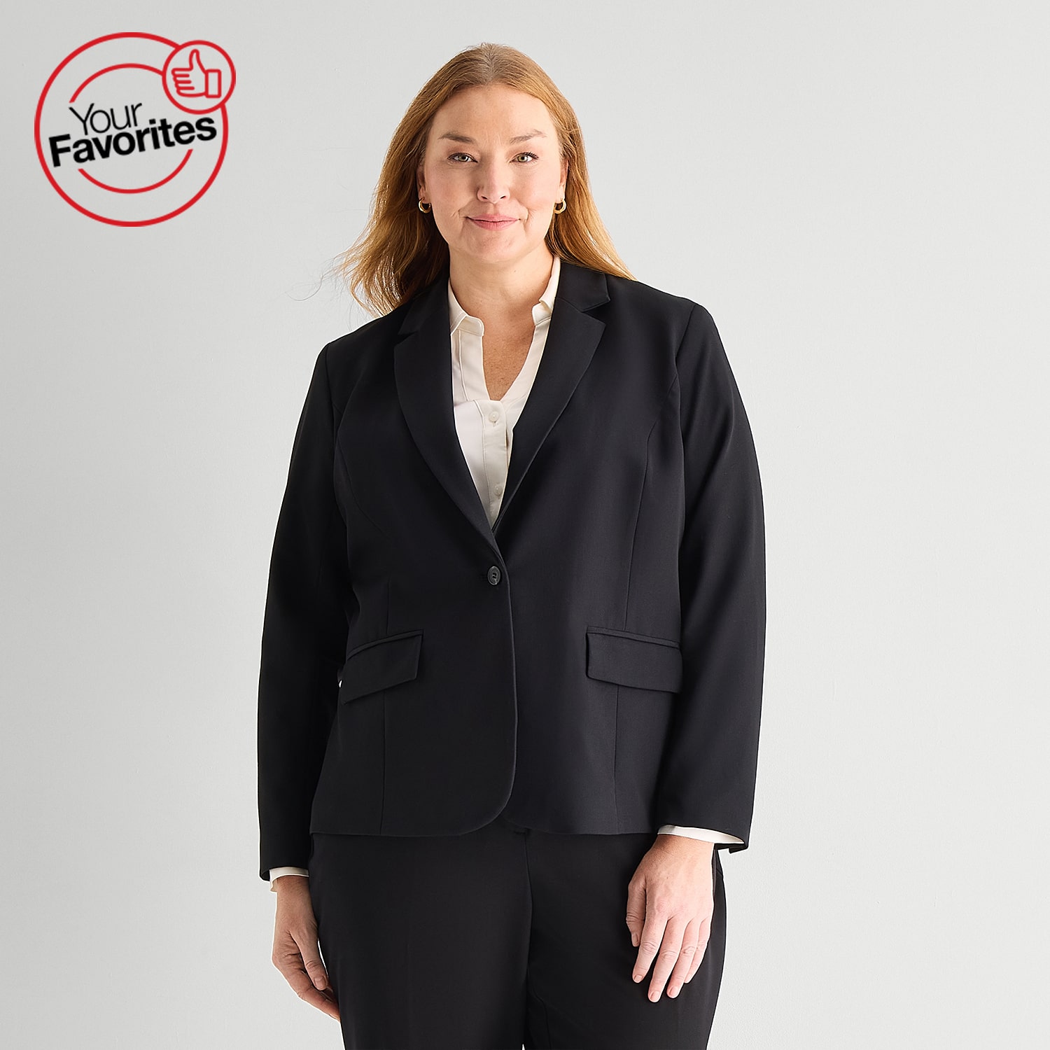 Liz Claiborne Kate Womens Plus Regular Fit Blazer