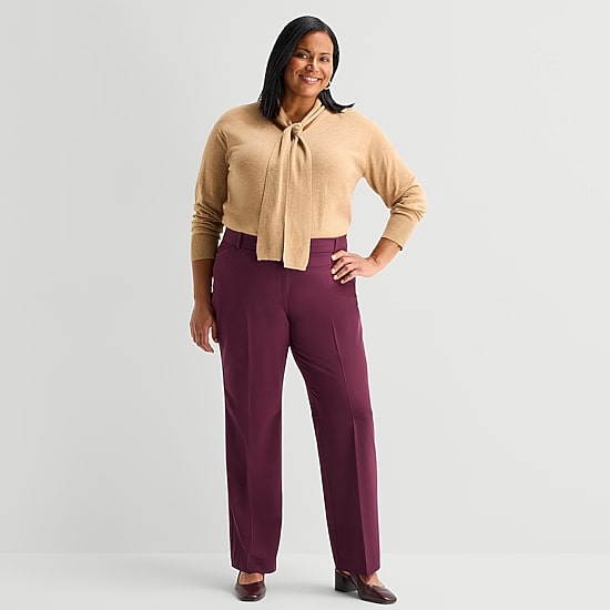 Liz Claiborne Audra Womens Straight Mid Rise Trouser