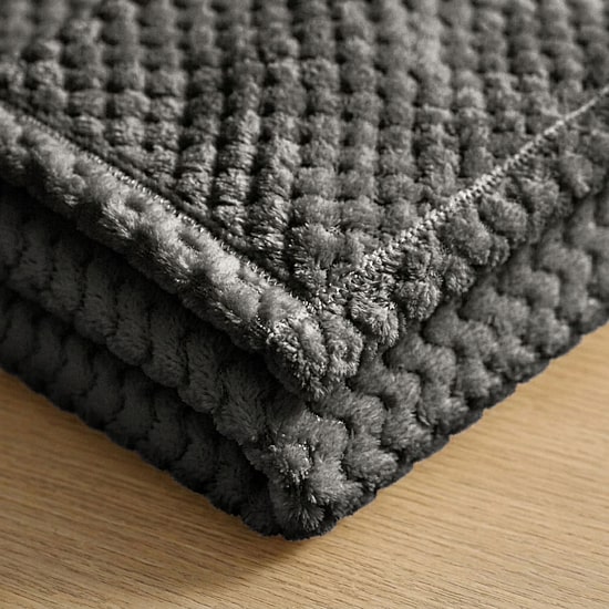 SUPERIOR® Lily Textured Lightweight Pebbled Weave Durable Fleece Hypoallergenic Blanket