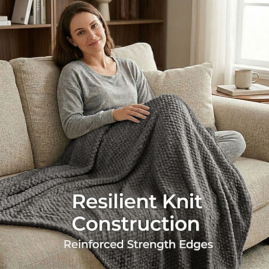 SUPERIOR® Lily Textured Lightweight Pebbled Weave Durable Fleece Hypoallergenic Blanket