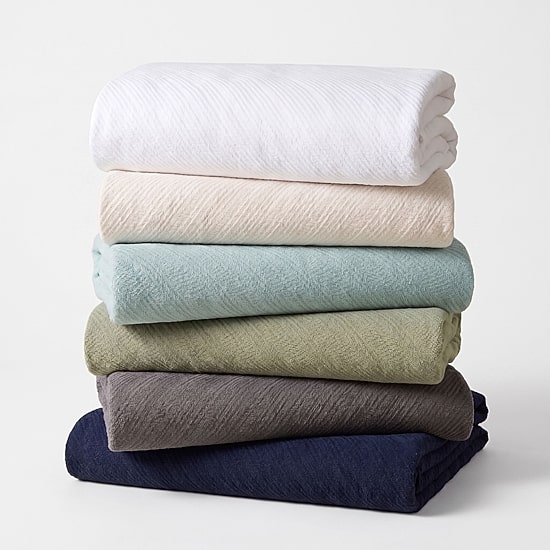 SUPERIOR® Milan Cotton Dobby Jacquard All Season Striped Blanket