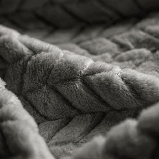 SUPERIOR® Hope All Season Herringbone Embossed Chevron Fleece Chevron Blanket