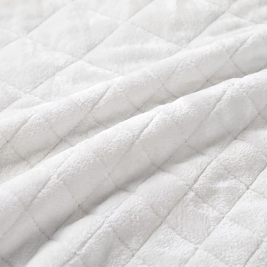 SUPERIOR® Holly High-Density Sleek Windowpane Plush Durable Fleece Grid Blanket