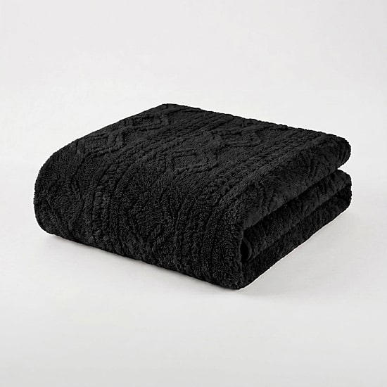 SUPERIOR® Arctic Boho Knit Jacquard Ultra Plush Fleece Geometric Blanket