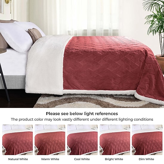 SUPERIOR® Sherpa Nuuk Jacquard Comfort Medium-Weight Fleece Jacquard Blanket