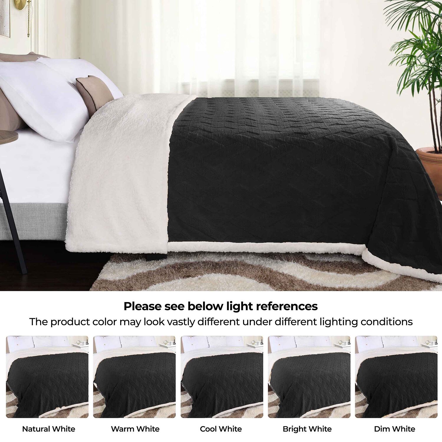 SUPERIOR® Sherpa Nuuk Jacquard Comfort Medium-Weight Fleece Blanket