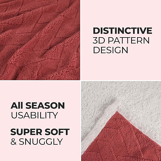 SUPERIOR® Sherpa Nuuk Jacquard Comfort Medium-Weight Fleece Jacquard Blanket